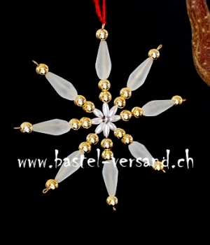 Preview: Perlenstern weiss/gold