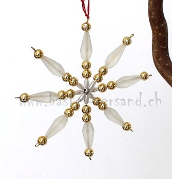 Perlenstern weiss/gold
