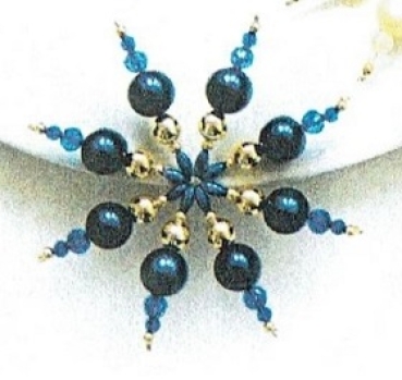 Preview: Bastelpackung Perlenstern La Bella blau