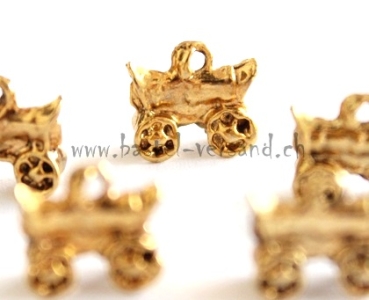 Metallteil mit Öse Planwagen goldfarbig (1Stk.)