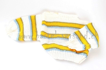 Puppenpullover gestreift gelb für 40cm Puppe