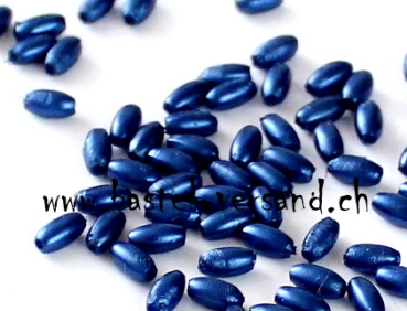 Wachsperle Reiskorn (Olive) 6mm blau