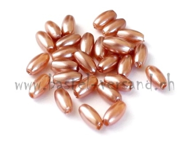 Wachsperle Reiskorn (Olive) 6 x 3mm terracotta