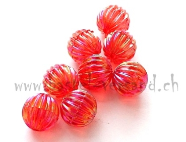 Rillenperle 10mm rot