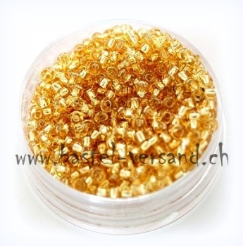 Rocailles-Perlen 2,5mm hellgold