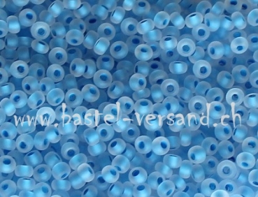 Rocailles-Perlen 9/0 hellblau gefrostet 3027