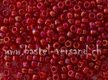 Toho Rocailles-Perlen 9/0 rot irisirend 337