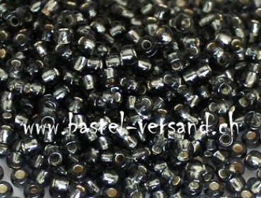 Rocailles-Perlen ca. 3mm grau silbereinzug