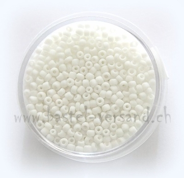 Rocailles-Perlen 2,6mm weiss matt