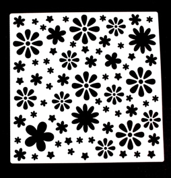 Schablone Blumen 3
