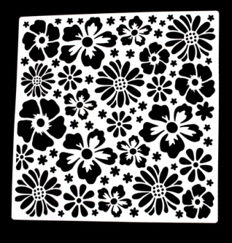 Schablone Blumen 4