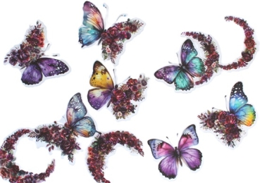 Selbstklebe Schmetterlinge lila
