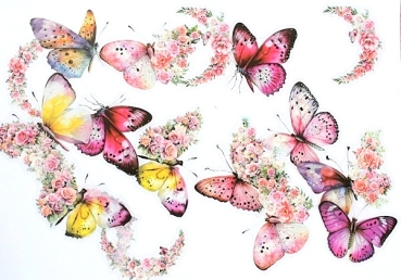 Selbstklebe Schmetterlinge rosa pink