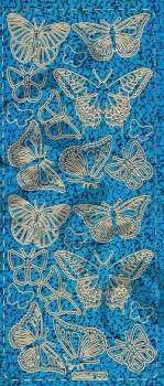 Sticker Schmetterlinge hologramm (158) blausilber