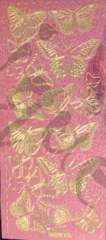 Sticker Schmetterlinge hologramm (158) rosa