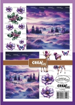 Schnittbogen Winterlandschaft mit Reh