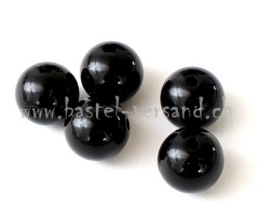 Kunststoffperle 12mm schwarz
