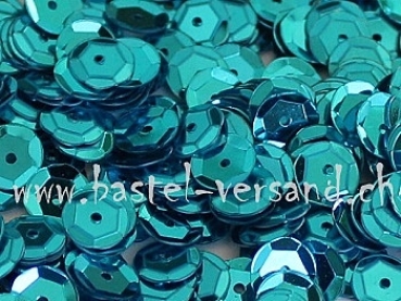 Schüsselpailletten 6mm türkis