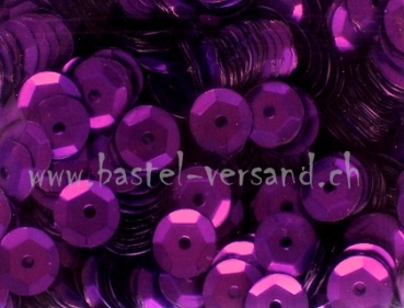 Schüsselpailletten 6mm violett matt