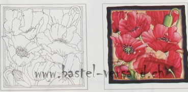 Preview: Seidentuch mit Gutta vorgezeichnet 90 x 90