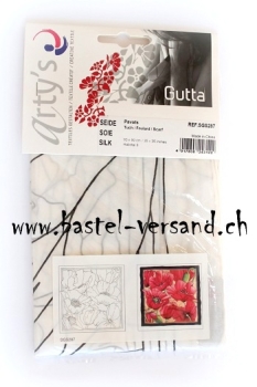 Seidentuch mit Gutta vorgezeichnet 90 x 90