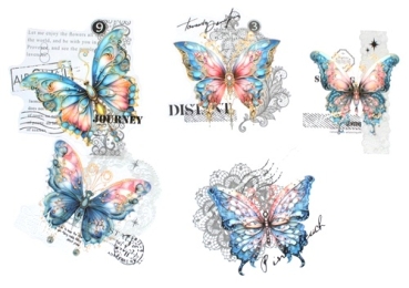 Selbstklebe Schmetterlinge rosa pink (10Stk.)