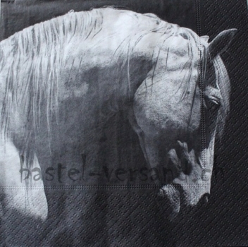 Serviette grey horse