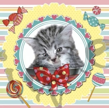 Serviette sweet kitten