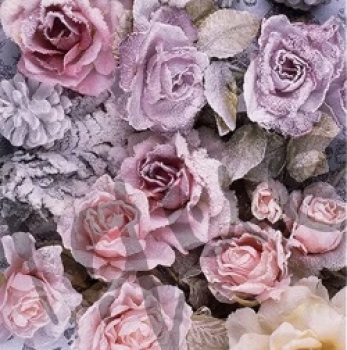 Serviette winter roses