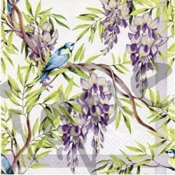 Serviette wisteria lila