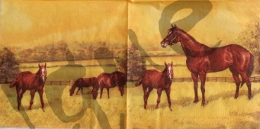 Serviette mare with a colt painting