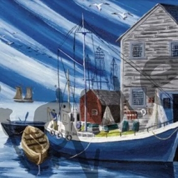 Serviette fishing harbor