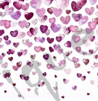 Serviette lovely hearts