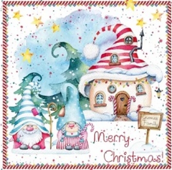 Serviette gnom family