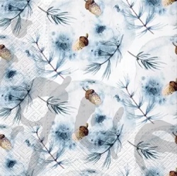 Serviette winter acorns