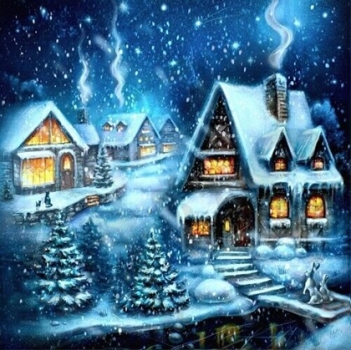 Serviette winter village