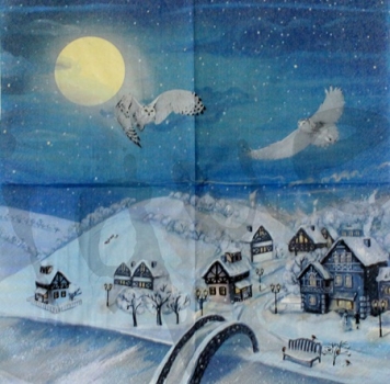 Serviette winter town