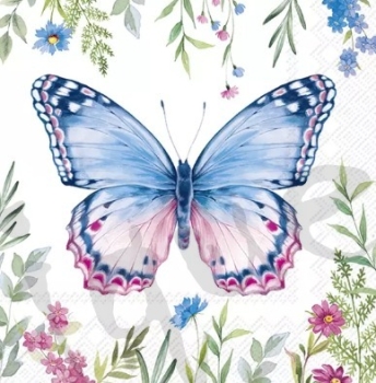 Serviette ylvie blue pink