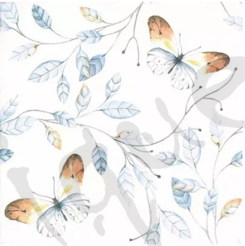 Serviette orange tip butterfly