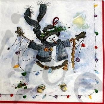 Serviette schneemann