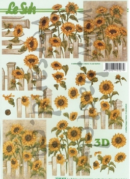3D Schnittbogen Sonnenblumen