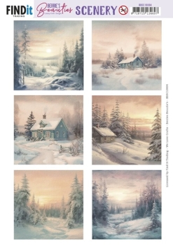 Stanzbogen Winterlandschaft
