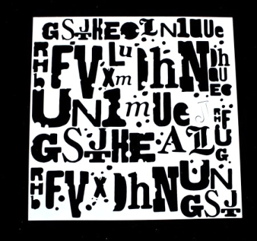 Schablone Buchstaben