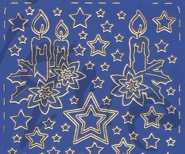 Preview: Sticker Kerzen (285) blau