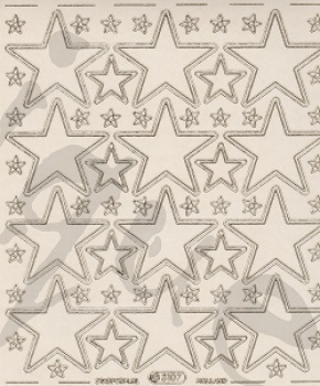 Sticker Sterne transparent (3107) gold