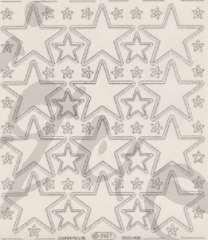 Sticker Sterne transparent (3107) silber