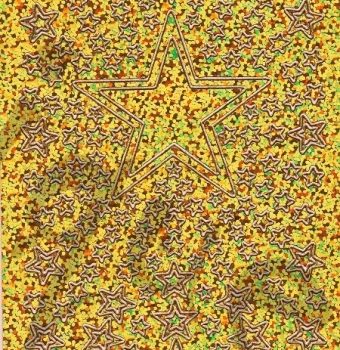 Preview: Sticker Sterne Hologramm (7050) gold