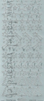 Sticker Weihnachtsmotive (853) silber