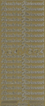 Sticker Herzlichen Glückwunsch (4402) gold