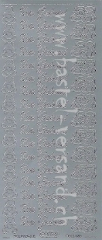 Sticker zur Geburt (435) silber